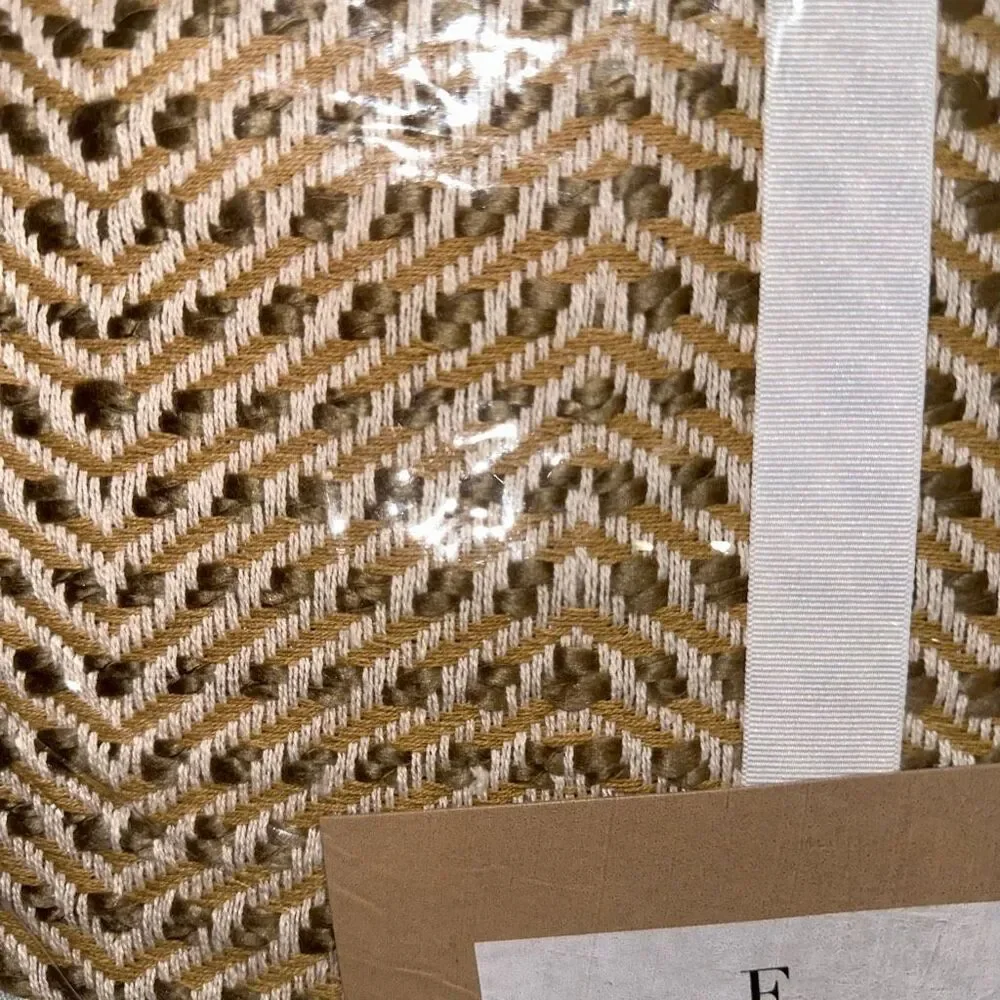 Loloi X Ed Ellen Degeneres $109 woven throw blanket CAMEL 50x60 NWT
